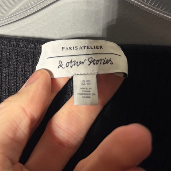 & Other Stories Fitted Sweetheart Neck Ribbed Top Size XS - Picture 5 of 6